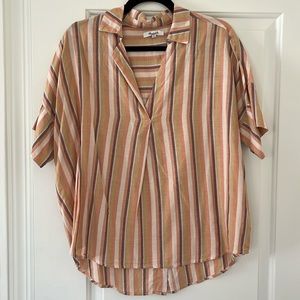 Madewell oversized short sleeve blouse